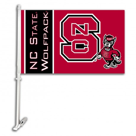 North Carolina State Wolfpack NCAA Double Sided Car Flag