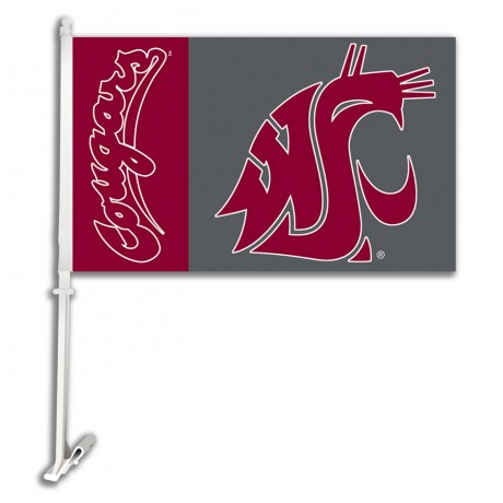 Washington State Cougars NCAA Double Sided Car Flag