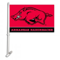 Arkansas Razorbacks NCAA Double Sided Car Flag