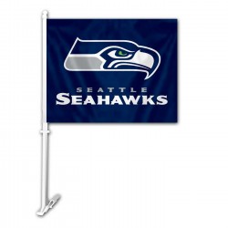 Seattle Seahawks Two Sided Car Flag