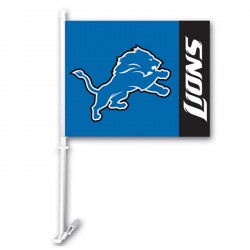 Detroit Lions Two Sided Car Flag