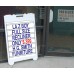 Poly Leaner Sidewalk Sign with Letter Track Insert