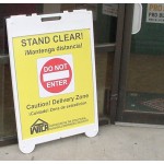 Poly Leaner Sidewalk Sign With Color Poster Insert