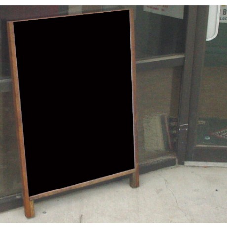 Hardwood Leaner Sidewalk Sign with Chalkboard or Dry Erase Panel