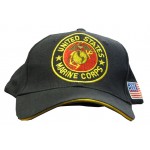 United States Marine Corps Black Embroidered Hat