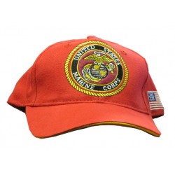 United States Marine Corps Red Embroidered Hat