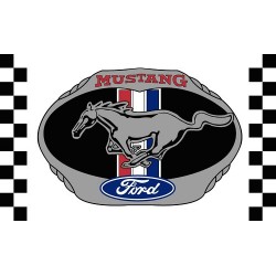 Mustang Checkered Automotive 3' x 5' Flag