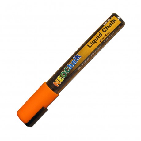 1/4" Chisel Tip Neon Liquid Chalk Marker - Orange