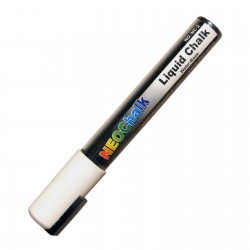 1/4" Chisel Tip Neon Liquid Chalk Marker - White