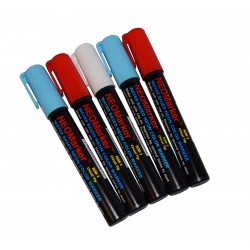 1/4" Lady Liberty Chisel Tip Waterproof Marker Pens - 5 pc Set
