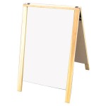 36" Economy Wood A-Frame Dry Erase - Natural Stain