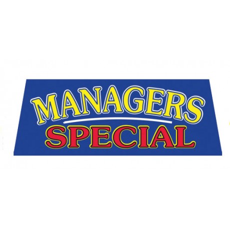 Manager's Special Windshield Vinyl Banner