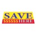 SAVE HERE Car Windshield Banner