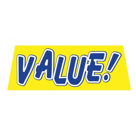 VALUE In Yellow Car Windshield Banner