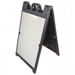 25" x 45" Black Poly Plastic A-Frame - Dry Erase Panels