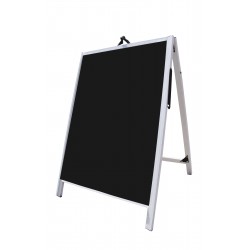 White Steel Displays2go SGDRY2436W PVC Construction Two-Sided A-Frame Sign Display 