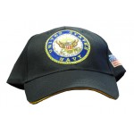 United States Navy Black Embroidered Hat