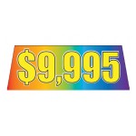 Rainbow Yellow Price Banners For Car Lots