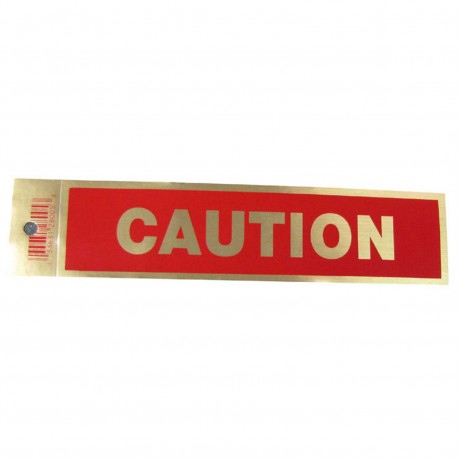 Gold Caution Policy Business Sticker