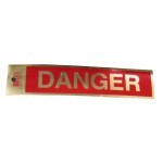 Gold Danger Policy Business Sticker