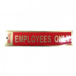 Gold Employees Only Policy Business Sticker