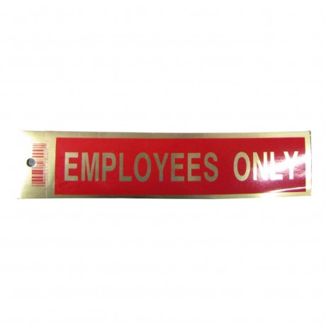 Gold Employees Only Policy Business Sticker