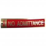 Gold No Admittance Policy Business Sticker