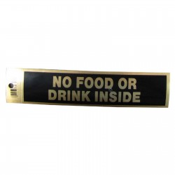 Gold No Food Or Drink Inside Policy Business Sticker