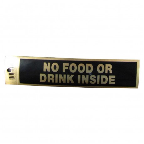 Gold No Food Or Drink Inside Policy Business Sticker