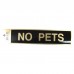 Gold No Pets Policy Business Sticker
