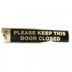 Gold Please Keep Door Closed Policy Business Sticker
