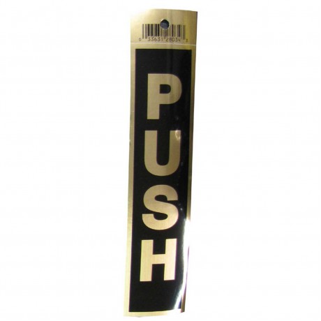 Gold Push Policy Business Sticker
