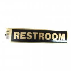 Gold Restroom Policy Business Sticker