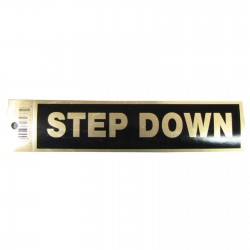 Gold Step Down Policy Business Sticker