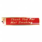 Gold Thank You For Not Smoking Policy Business Sticker