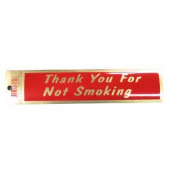 Gold Thank You For Not Smoking Policy Business Sticker
