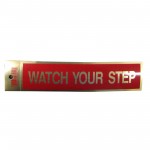 Gold Watch Your Step Policy Business Sticker