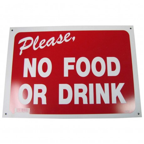 No Food Or Drink Policy Business Sign