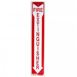 Fire Extinguisher/Arrow Policy Business Sign