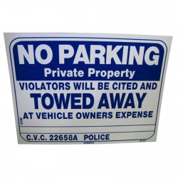 No Parking-Violators Will Be Towed Policy Business Sign