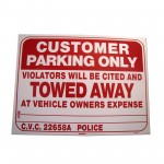 Customer Parking Only Policy Business Sign