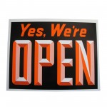 Open/Closed (Orange & Black) Policy Business Sign