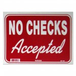 No Checks Accepted Policy Business Sign