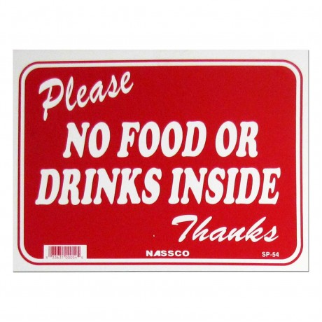 Please-No Food Or Drink Policy Business Sign