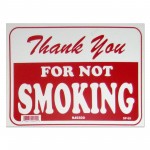 Thank You For Not Smoking Policy Business Sign