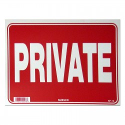 Private Policy Business Sign