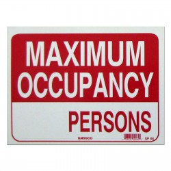 Maximum Occupancy___ Persons Policy Business Sign
