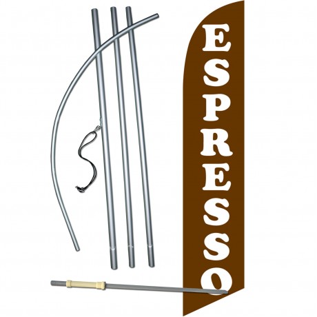 Espresso Brown Windless Swooper Flag Bundle