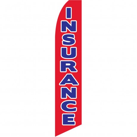 Insurance Red Blue Swooper Flag