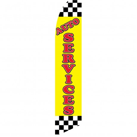 Auto Services Yellow Swooper Flag